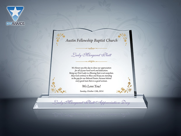 Pastor Wife Appreciation Gift Plaque