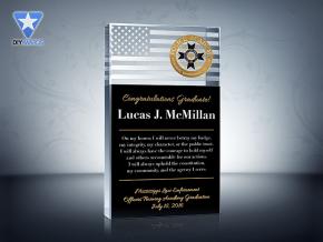 Police Academy Graduation Plaque